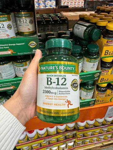 (HÀNG CHÍNH HÃNG MỸ) VIÊN UỐNG VITAMIN B-12 NATURE’A BOUNTY 2500mcg 300 viên
