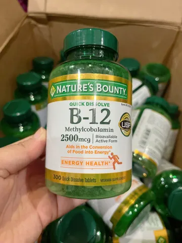 (HÀNG CHÍNH HÃNG MỸ) VIÊN UỐNG VITAMIN B-12 NATURE’A BOUNTY 2500mcg 300 viên
