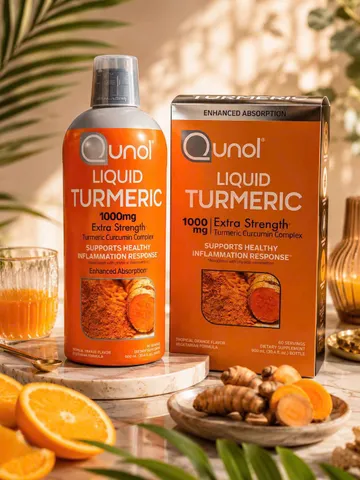 (HÀNG CHÍNH HÃNG MỸ) NƯỚC UỐNG NGHỆ TƯƠI QUNOL LIQUID TURMERIC 1000mg 900ml