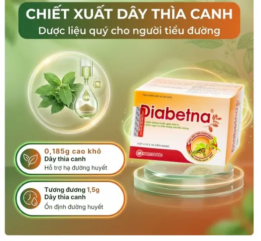 Viên hỗ trợ giảm đường huyết Diabetna Nam Dược (4 vỉ x 10 viên) 802280