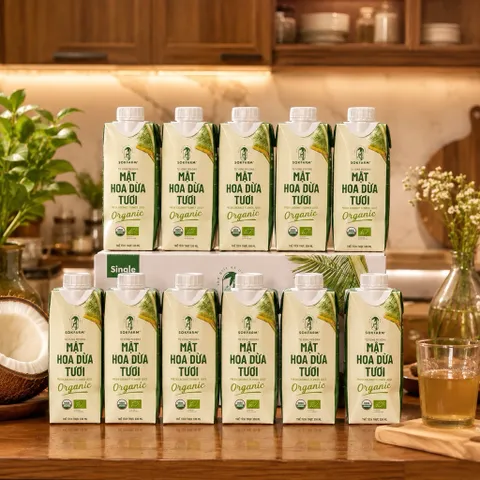 Mật hoa dừa tươi Sokfarm tiệt trùng UHT 330ml