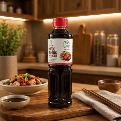 Thanh lí date 2/2027 Nước tương mật hoa dừa Sokfarm nắp đỏ 500ml - nước tương cho người ăn kiêng đậu nành