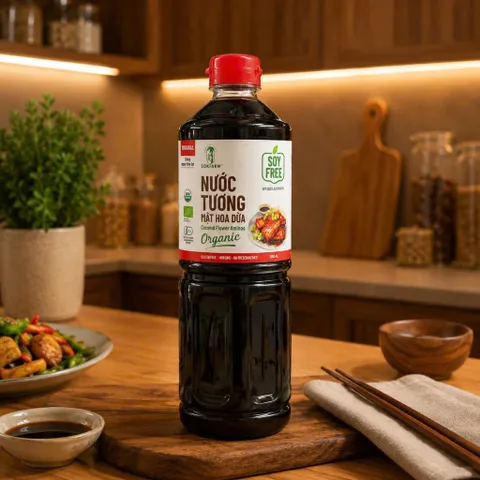 Nước tương mật hoa dừa organic Sokfarm - Dòng nguyên bản 1 lít 802289