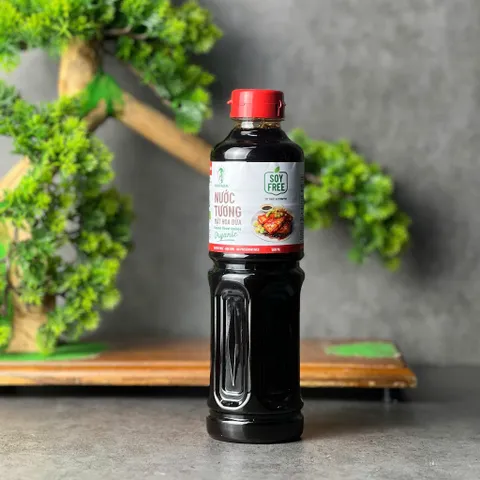 Thanh lí date 2/2027 Nước tương mật hoa dừa Sokfarm nắp đỏ 500ml - nước tương cho người ăn kiêng đậu nành
