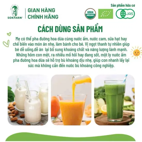 Mật hoa dừa cô đặc Sokfarm 250g - gia vị cho bé ăn dặm 250g