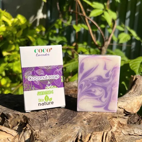 Xà bông Dừa Hương Hoa Oải Hương (Lavender) - Xà phòng thiên nhiên Handmade Soap 802288