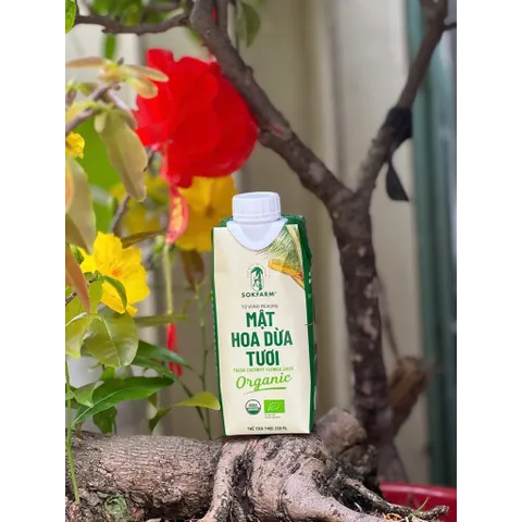 Mật hoa dừa tươi Sokfarm tiệt trùng UHT 330ml