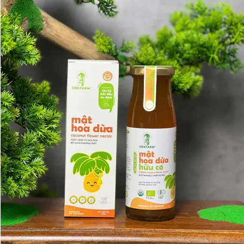Mật hoa dừa cô đặc Sokfarm 250g - gia vị cho bé ăn dặm 250g