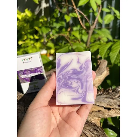 Xà bông Dừa Hương Hoa Oải Hương (Lavender) - Xà phòng thiên nhiên Handmade Soap 802288
