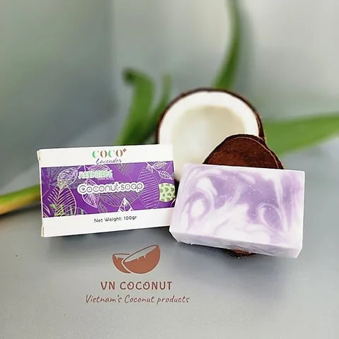Xà bông Dừa Hương Hoa Oải Hương (Lavender) - Xà phòng thiên nhiên Handmade Soap 802288