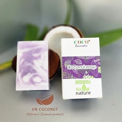 Xà bông Dừa Hương Hoa Oải Hương (Lavender) - Xà phòng thiên nhiên Handmade Soap 802288