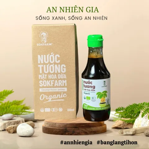 Nước tương mật hoa dừa Sokfarm dành cho bé ăn dặm 200ml - Nước tương cho bé ăn dặm Sokfarm 802296