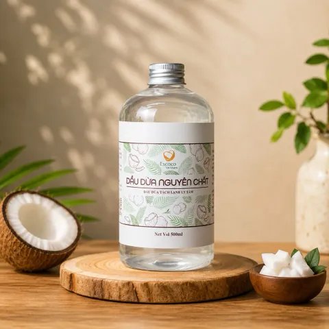 Dầu dừa tách lạnh ly tâm Coconut Oil Cold Pressed Escoco Vietnam 802301
