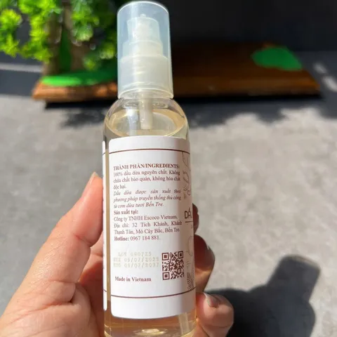 Dầu dừa thủ công Escoco - Dầu dừa Bến Tre nguyên chất