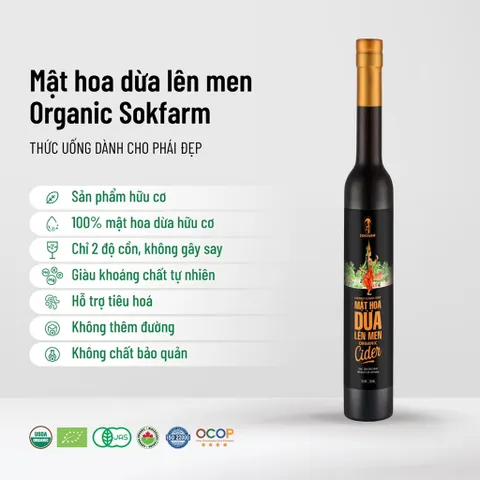 Mật hoa dừa lên men organic Sokfarm 375ml 802307
