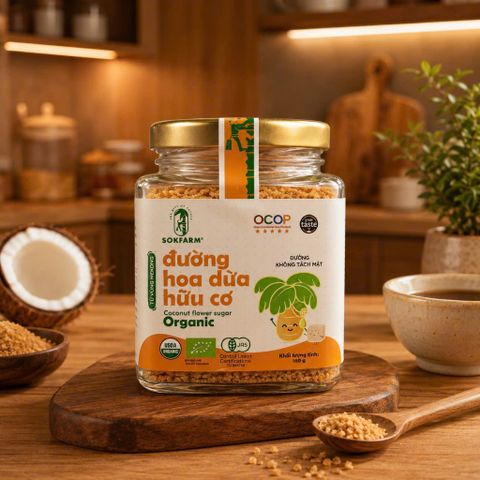 Đường hoa dừa hữu cơ Sokfarm cho bé ăn dặm 160g 802315