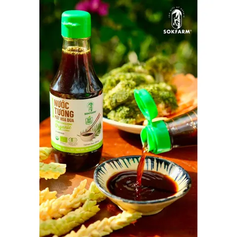 Mua 2 tặng 1 - Combo 2 nước tương mật hoa dừa Sokfarm 500ml tặng 1 mật hoa dừa cô đặc 250g