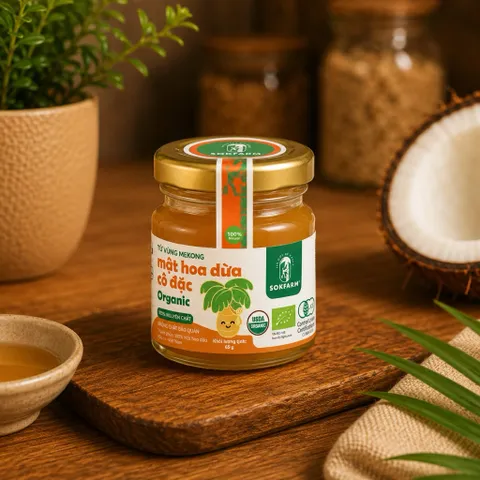Combo 4 sản phẩm mật hoa dừa Sokfarm size nhỏ dùng thử