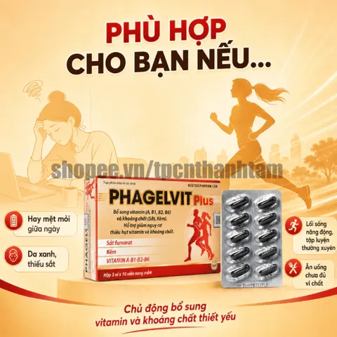Vitamin tổng hợp PHAGELVIT PLUS bồi bổ cơ thể, tăng cường sức đề kháng - Hộp 30 viên