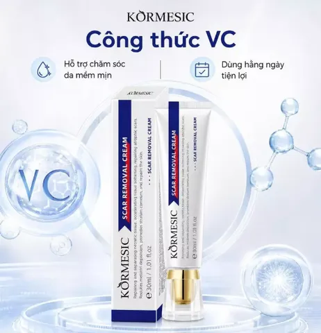 KORMESIC Kem Dưỡng Chăm Sóc Da 30ml – Hỗ Trợ Làm Mờ Dấu Vết Trên Da, Chất Kem Mịn Dễ Tán, Mềm Da, Không Bết Dính, Tiện