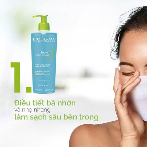 Sữa Rửa Mặt Tạo Bọt Cho Da Hỗn Hợp Và Da Dầu Bioderma Sebium Gel Moussant 200ml [hàng nhập khẩu]
