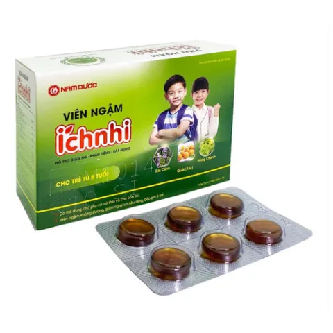 Viên ngậm ho Ích Nhi hỗ trợ làm giảm các triệu chứng ho khan, ho có đờm