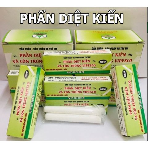 Phấn diệt kiến và côn trùng VIPESCO - phấn vẽ kiến (hộp 2 cây)
