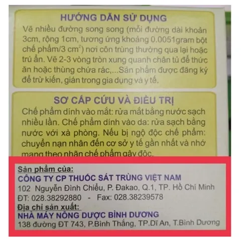 Phấn diệt kiến và côn trùng VIPESCO - phấn vẽ kiến (hộp 2 cây)
