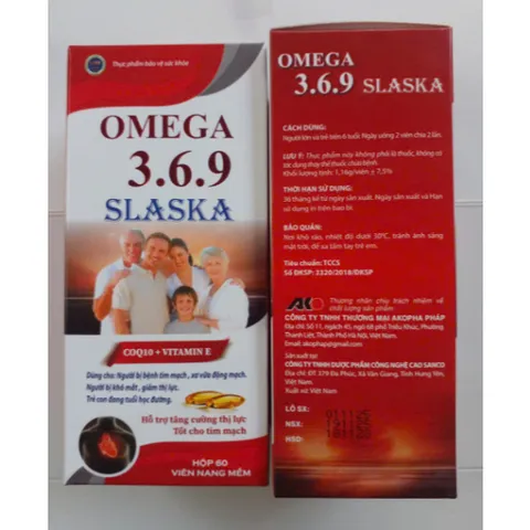 Alaska Omega 3 CoQ10 + Vitamin E Tradiphar - Omega 369 Slaska như hình (H/60v)