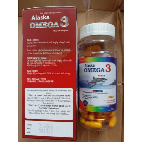 Alaska Omega 3 CoQ10 + Vitamin E Tradiphar - Omega 369 Slaska như hình (H/60v)