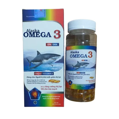 Alaska Omega 3 CoQ10 + Vitamin E Tradiphar - Omega 369 Slaska như hình (H/60v)