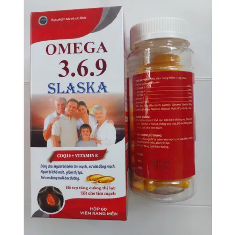 Alaska Omega 3 CoQ10 + Vitamin E Tradiphar - Omega 369 Slaska như hình (H/60v)