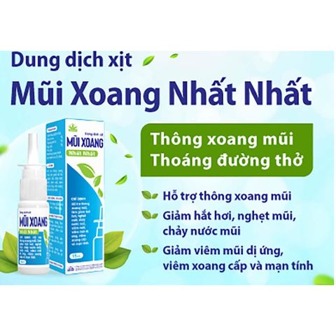 Xịt Mũi Xoang Nh Nh â t hỗ trợ nghẹt mũi, viêm xoang dị ứng