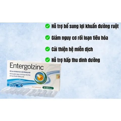 Men ống vi sinh ENTERGOLZINC - Cân bằng hệ vi sinh đường ruột_ Hộp 20 ống 10ml