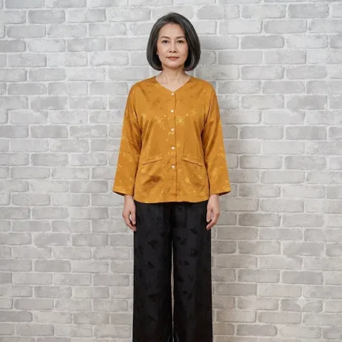 Bộ Quần Áo Bà Ba Gấm Lụa Cho Bà, Cho Mẹ (40 - 57kg) - Nhã Nhặn, Mềm Mát