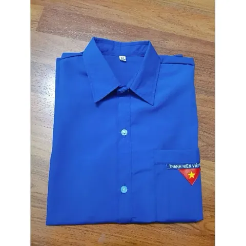 A001 - Áo sơ mi đoàn thanh niên dài tay 1 túi dành cho Nam và Nữ (30-72kg)