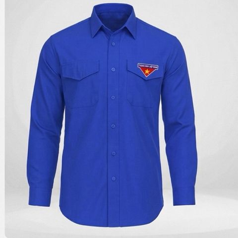 A007 - Áo Đoàn thanh niên Việt Nam DÀI TAY 2 TÚI (Nam và Nữ từ 30-75kg)