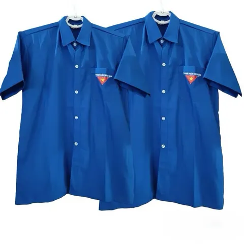 A002 - Áo sơ mi Đoàn thanh niên ngắn tay 1 Túi dành cho Nam và Nữ (40-75kg)
