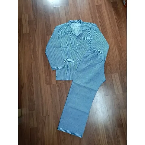 S001 - Set bộ Pijama dài sọc trung tuổi (Freesize 50-70kg)