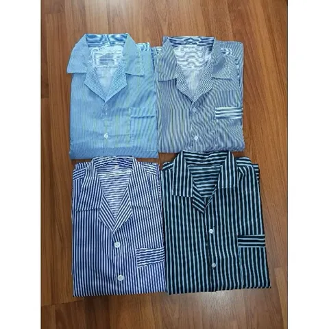 S001 - Set bộ Pijama dài sọc trung tuổi (Freesize 50-70kg)