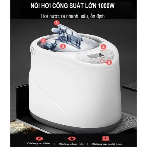 Nồi Xông Hơi Điện 2 Lít Tại Nhà Cao Cấp , Máy Xông Hơi Dưỡng Sinh HERO Dùng Cho Gia Đình và Spa