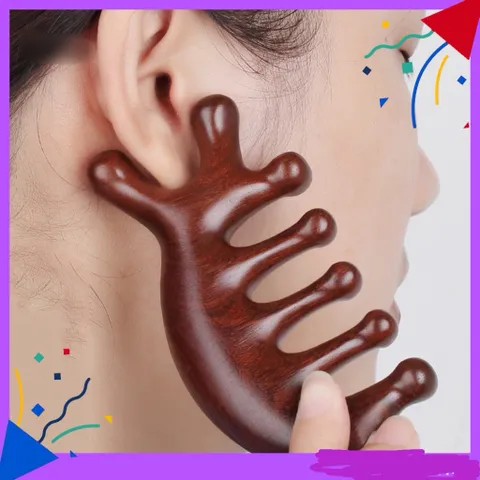Mắt Lược Massage Nhỏ Da Đầu Bộ 2 Lược Massage Da Đầu Cho Tóc, Lược Gỗ Đàn Hương Giá Rẻ