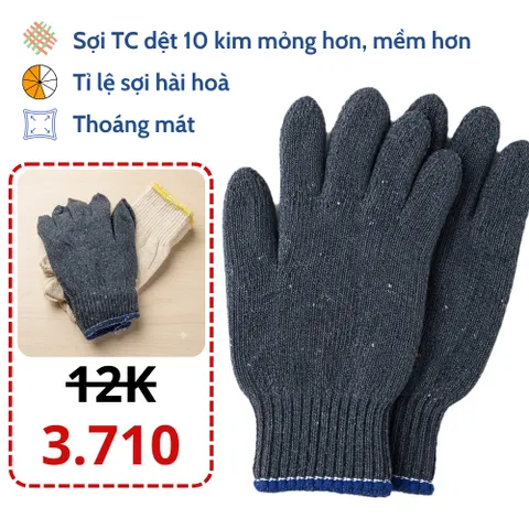 Sỉ 500 Đôi Găng Tay Len Dệt Sợi Việt Dương Nhiều Lựa Chọn Cho Lao Động + Làm Vườn + Công trình