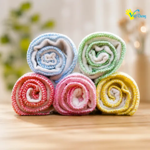 Khăn Lau Mồ Hôi Việt Dương Thấm Hút Nhanh Chóng Từ Sợi Bông Mềm Mịn Phơi Nhanh Khô - KHANSET5