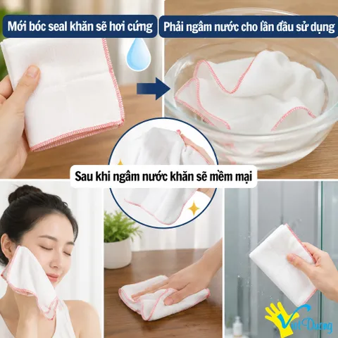 Khăn Lau Mồ Hôi Việt Dương Thấm Hút Nhanh Chóng Từ Sợi Bông Mềm Mịn Phơi Nhanh Khô - KHANSET5