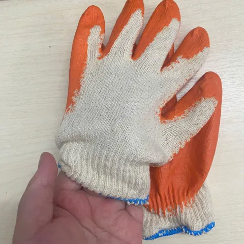 100 Đôi Găng Tay Phủ Sơn Viền Xanh Chống Cắt Bản Mỏng Cho Làm Vườn + Xây Dựng + Bảo Vệ Tay