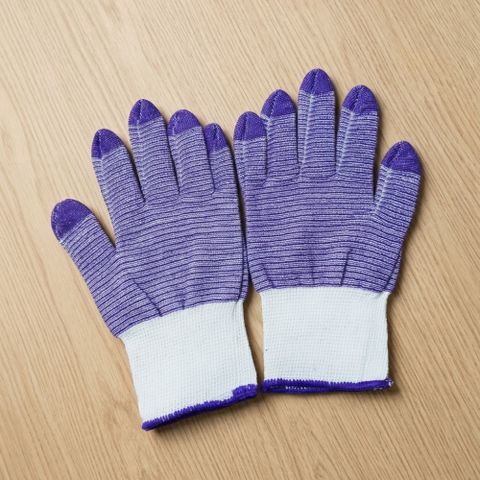 Set 3 Găng Tay Sọc Nhiều Màu Chống Trượt Mỏng Nhẹ Thoáng Khí Bảo Hộ Lao Động + Chống Nắng - POLY3MAU