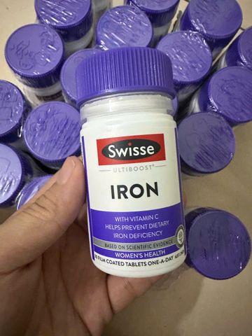 Viên uống Swisse Ultiboost Iron |30 viên| Bổ sung sắt hữu cơ - Cải thiện năng lượng & Tăng cường miễn dịch [S/P Chuẩn Úc]