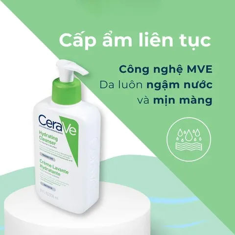 Sữa rửa mặt cho da thường và khô Cerave Hydrating Cleanser 236ml