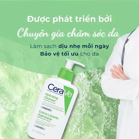 Sữa rửa mặt cho da thường và khô Cerave Hydrating Cleanser 236ml